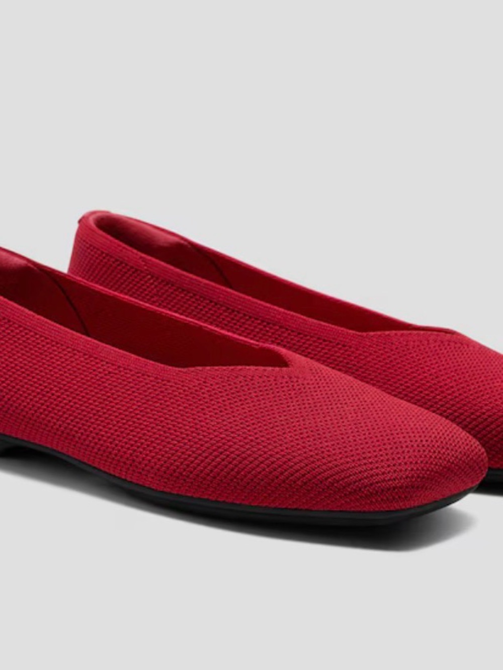 Vivaia Margot 3.0 Red Knit Ballet Flat